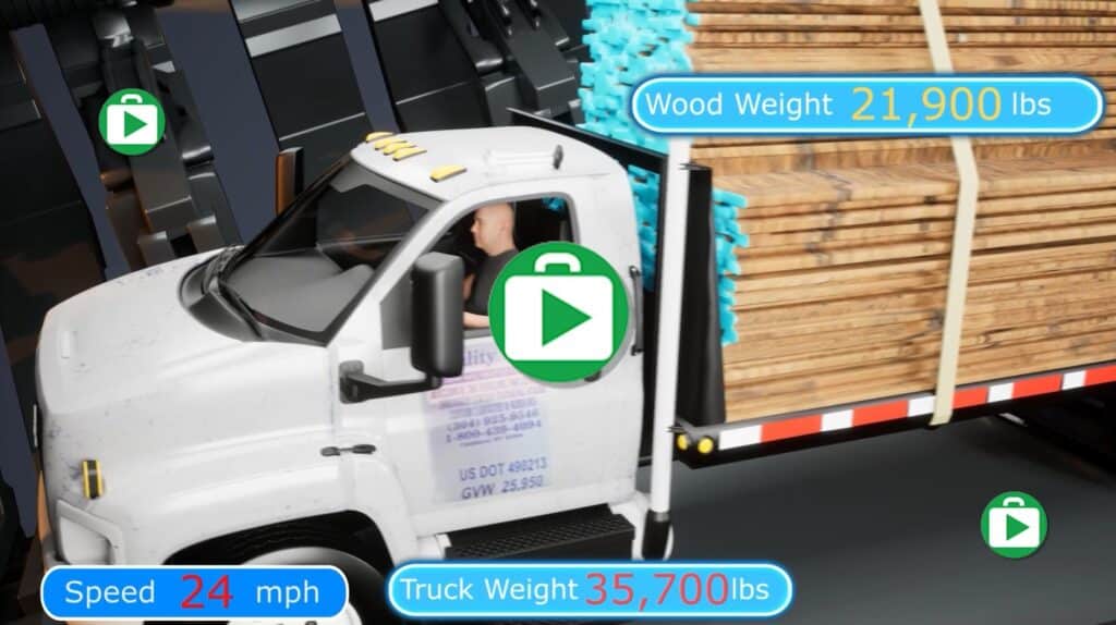 truck accident reconstruction - animation trial exhibits